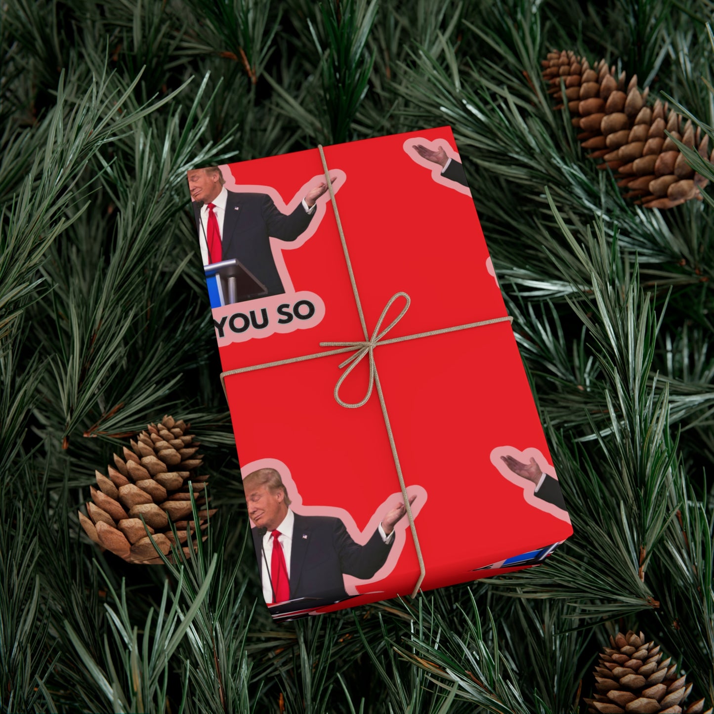 Trump "Told you so" wrapping paper.