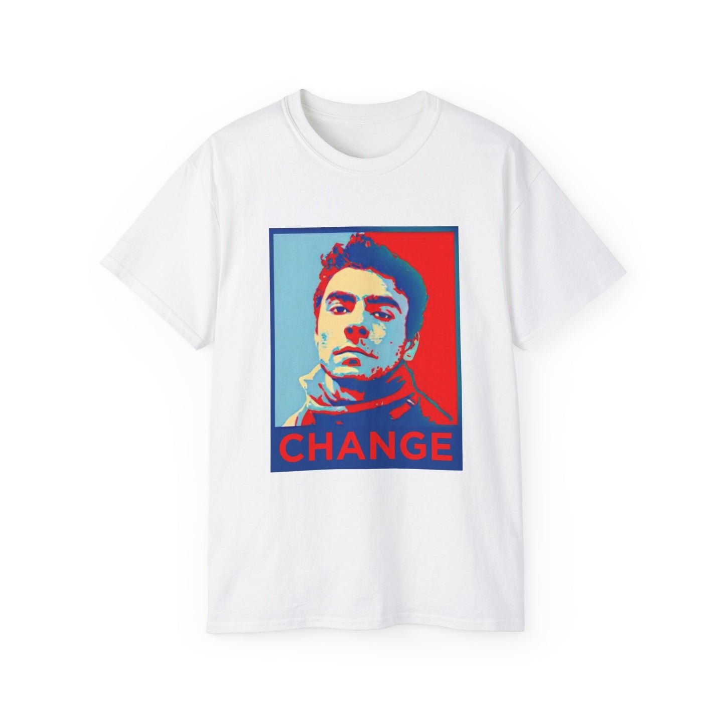 Shepard Fairey inspired CHANGE Mr. Mangione T-shirt