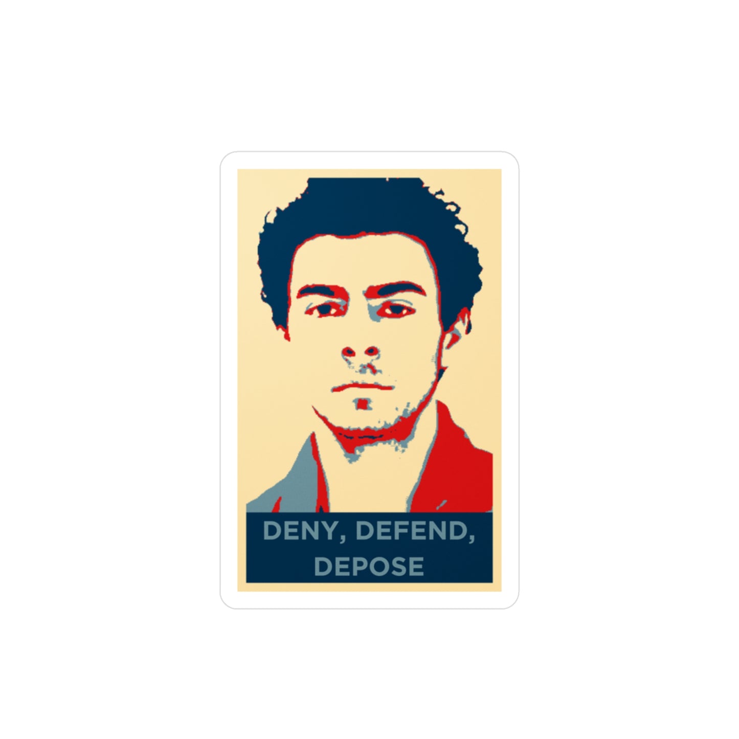 Luigi Mangione mugshot Deny Defend Depose® sticker