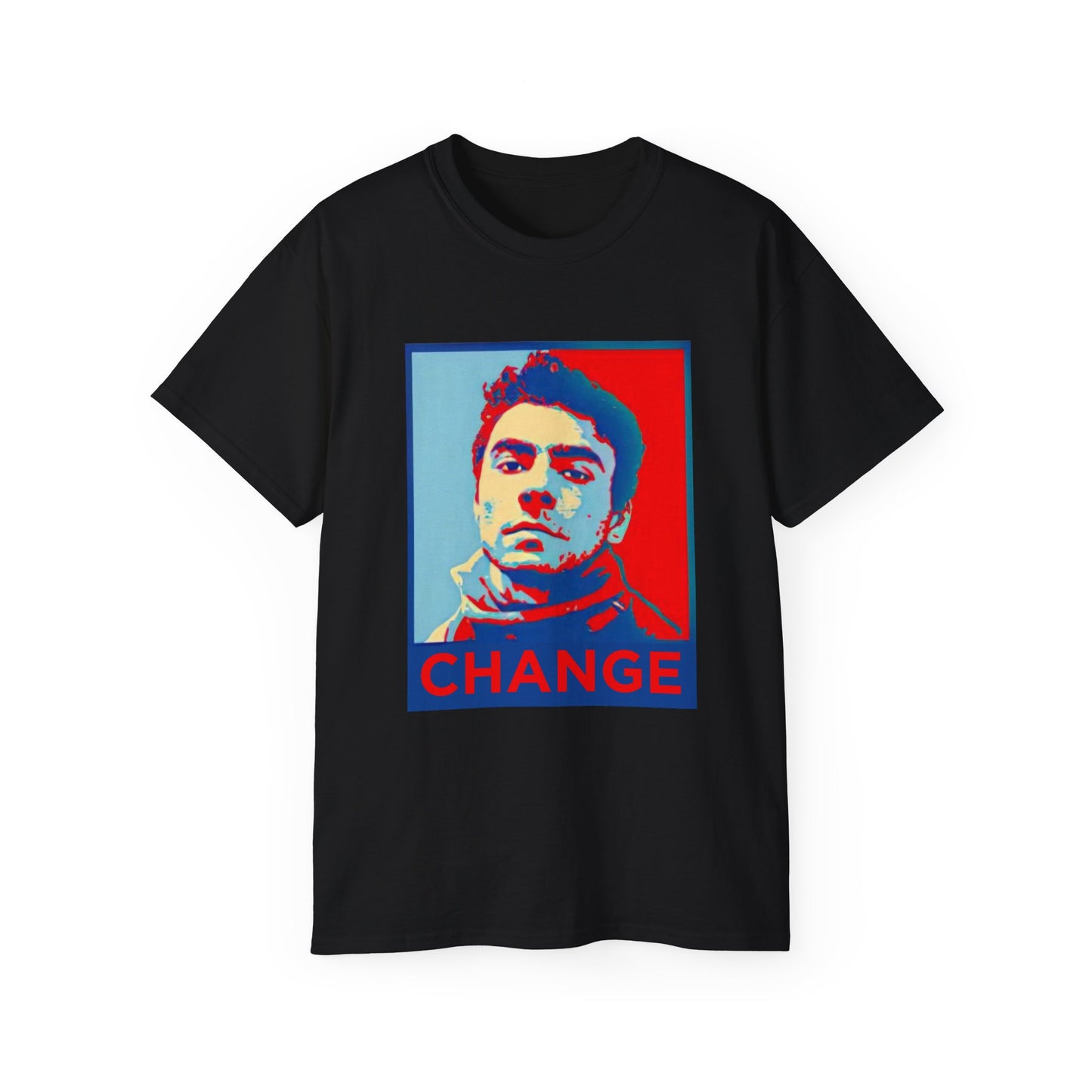 Shepard Fairey inspired CHANGE Mr. Mangione T-shirt