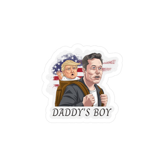 Elon Musk and Donald Trump "Daddy's Boy" sticker